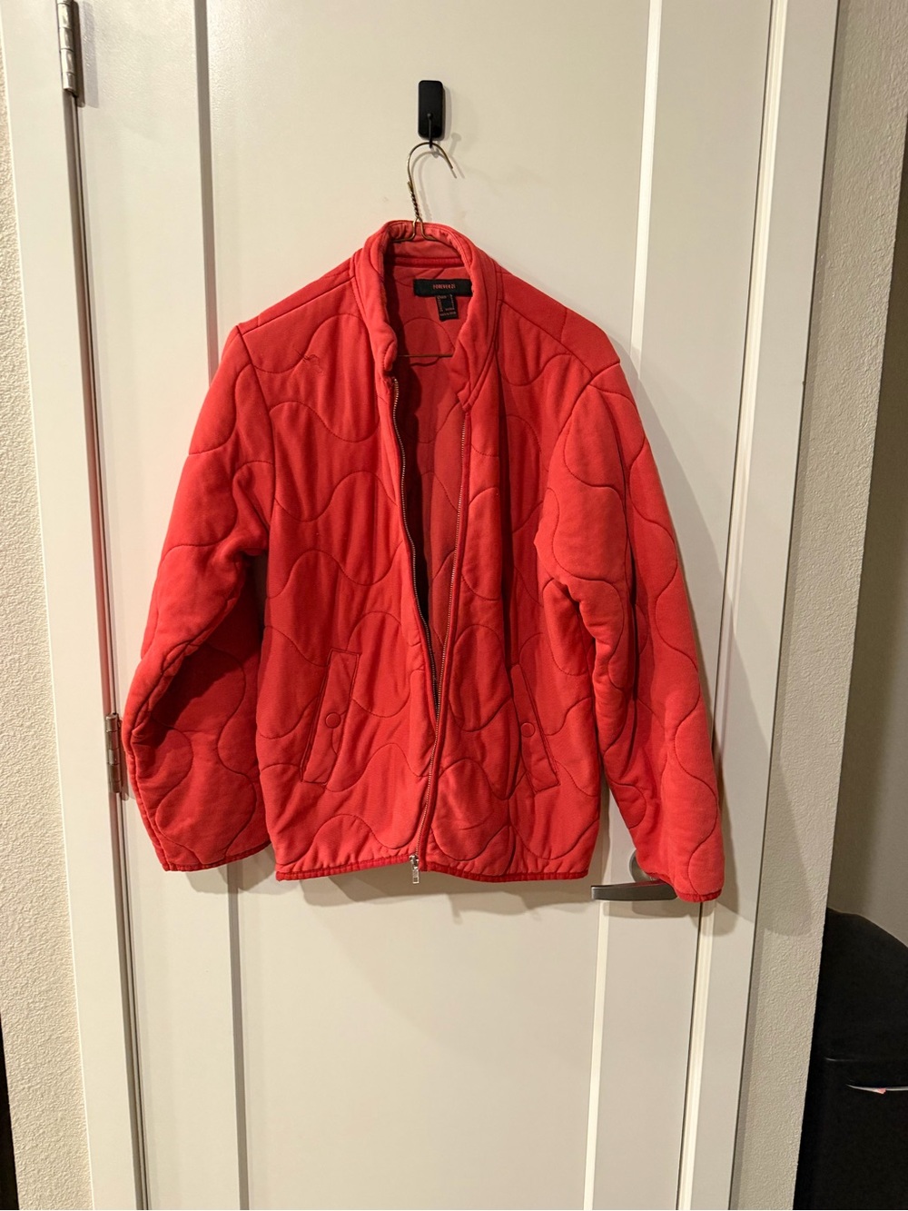 Red Quilted Jacket - Lightweight Insulated Coat